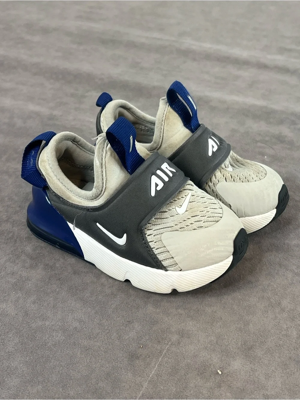 Nike Kids Slip-On Air Sneakers - Gray & Blue